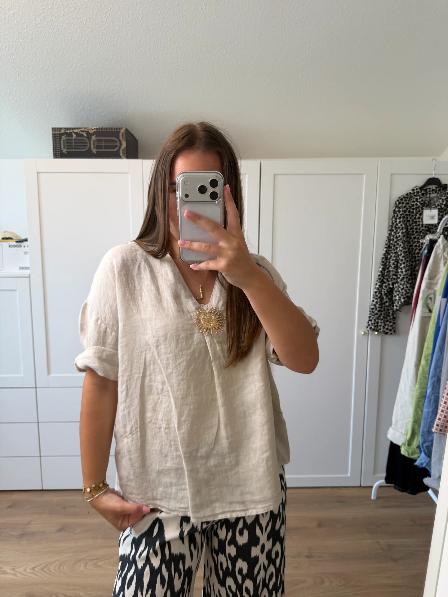 Leinenbluse "Sollér" Beige