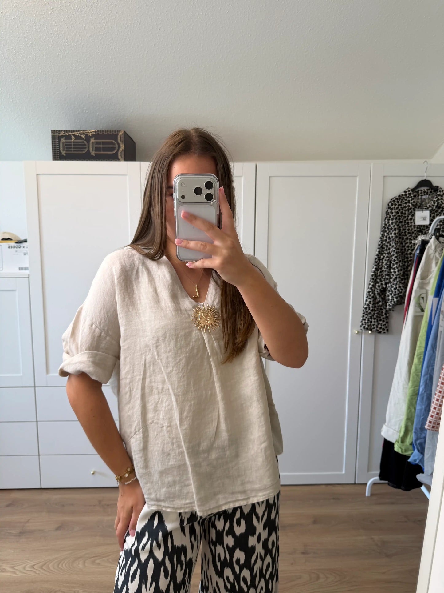 Leinenbluse "Sollér" Beige