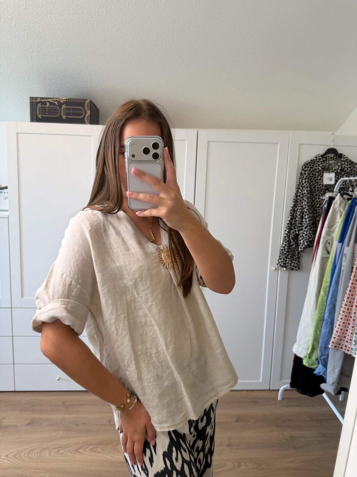 Leinenbluse "Sollér" Beige