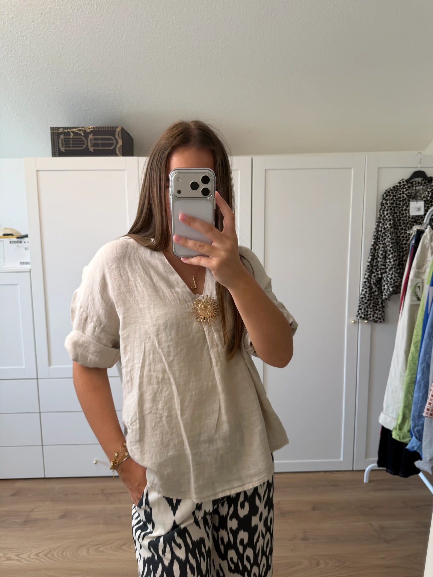 Leinenbluse "Sollér" Beige