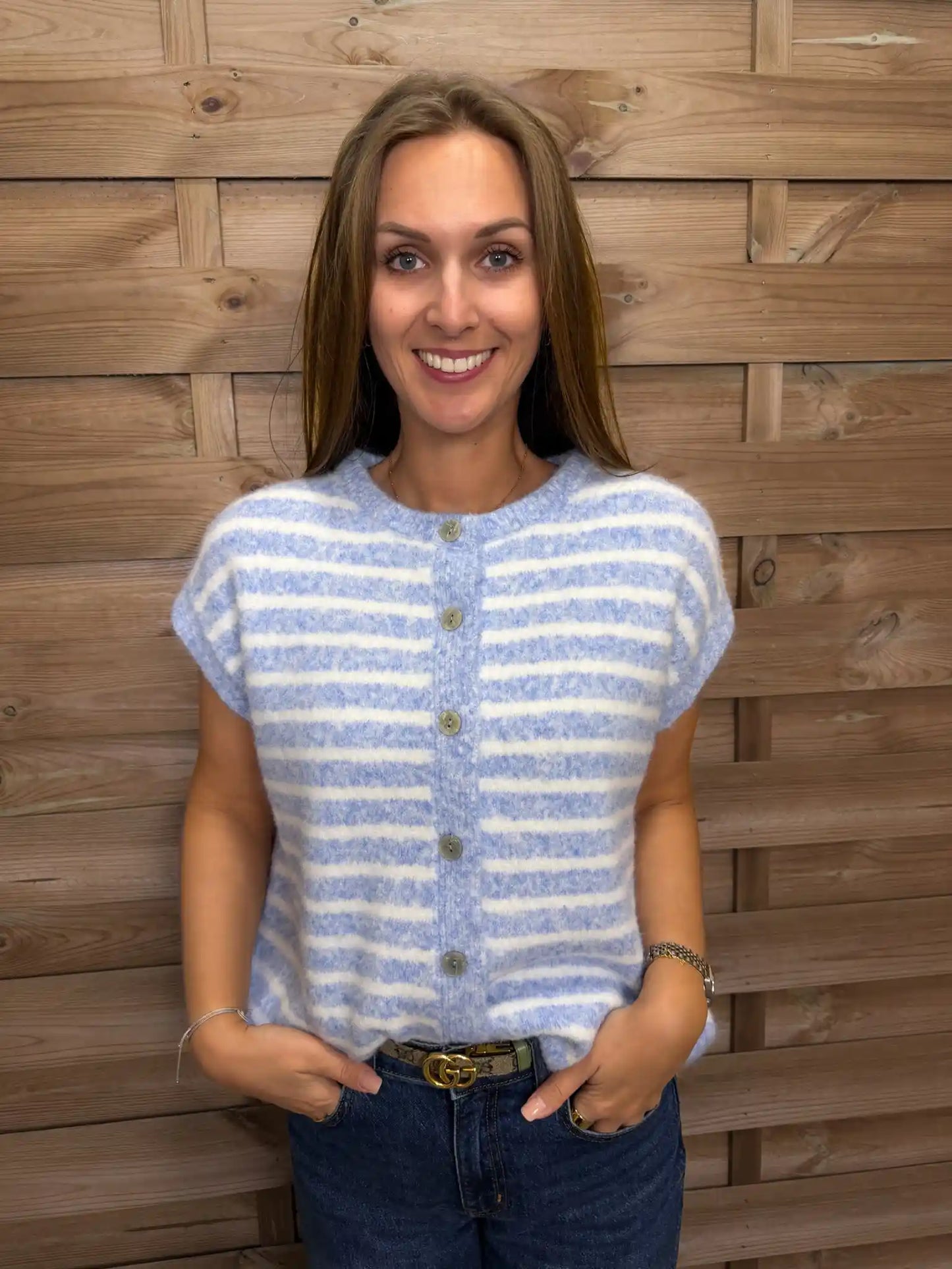 Pullunder "Stripes" Hellblau