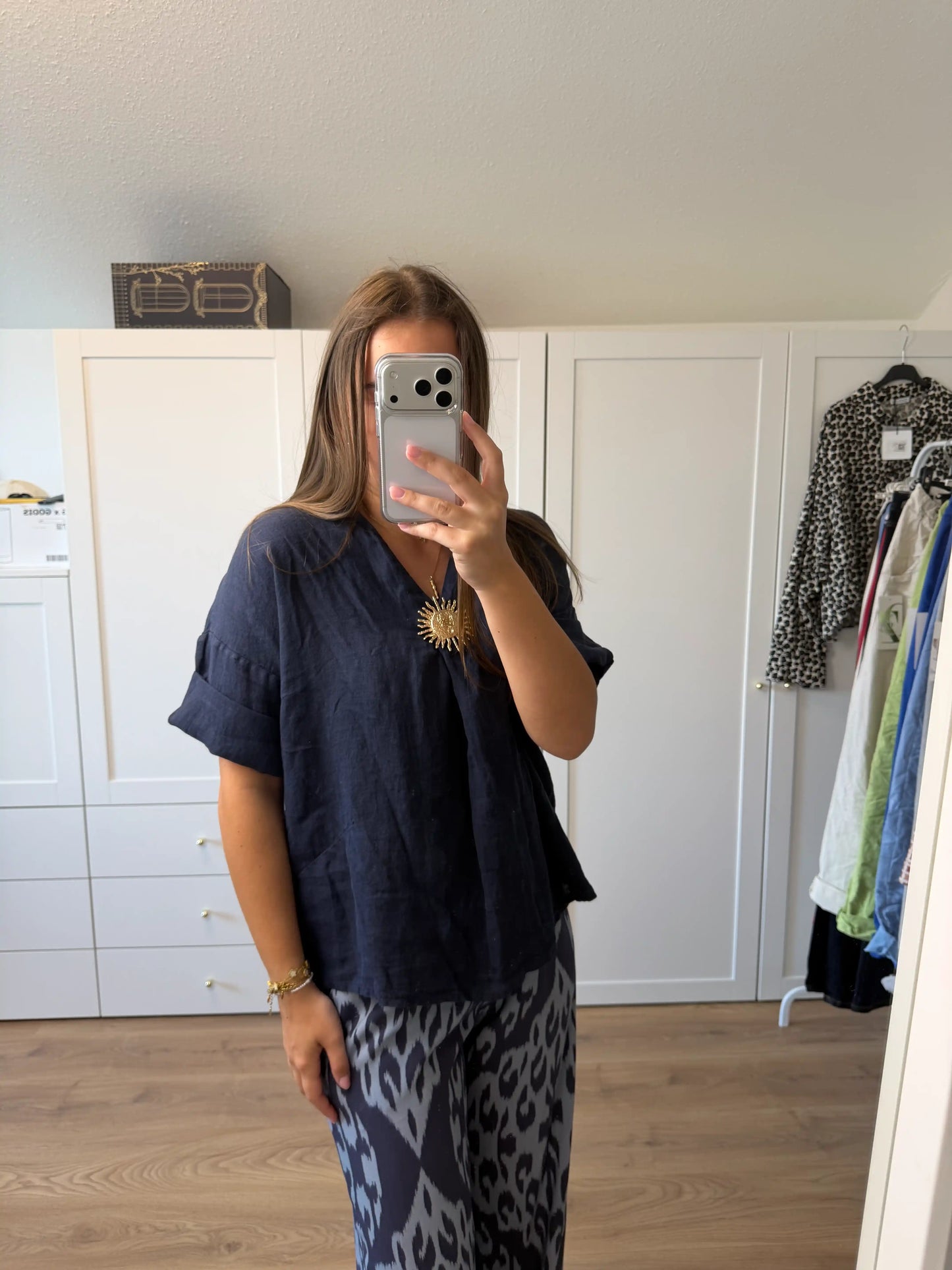 Leinenbluse "Sollér" Navy