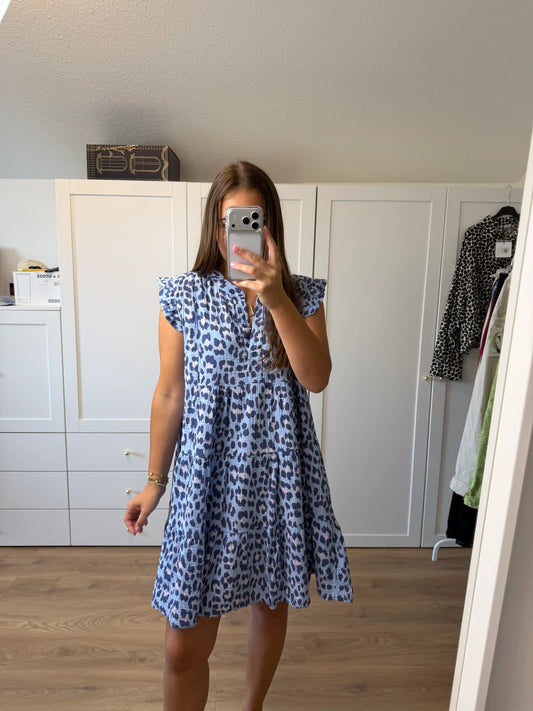 Musselinkleid "Fly" Blau