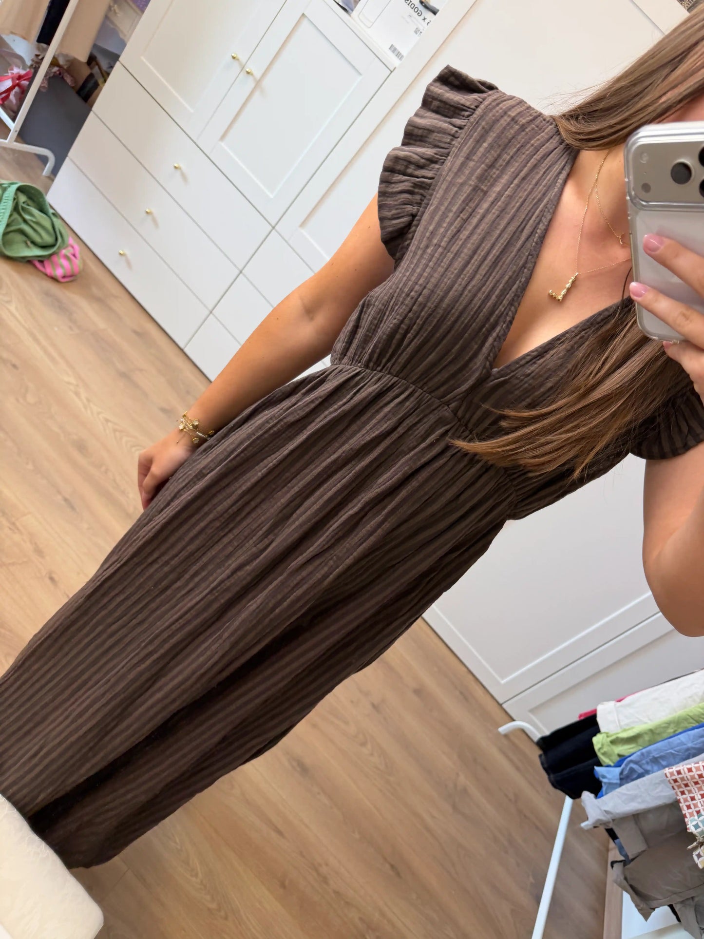 Musselinkleid "Frida" Stripe