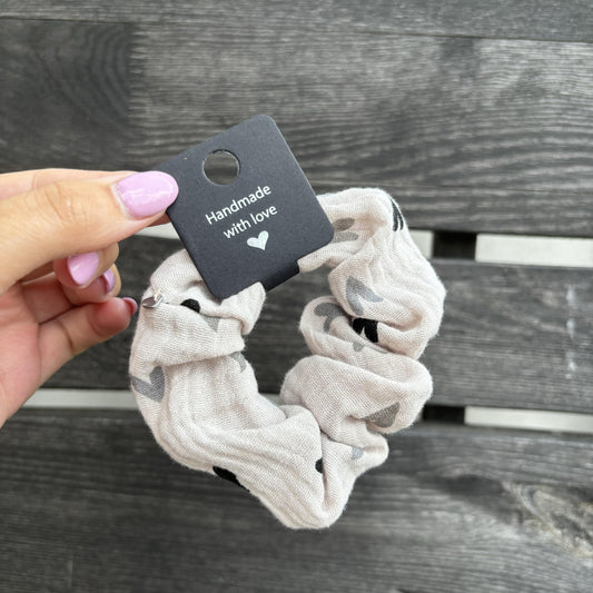 Scrunchie Musselin Herzchen