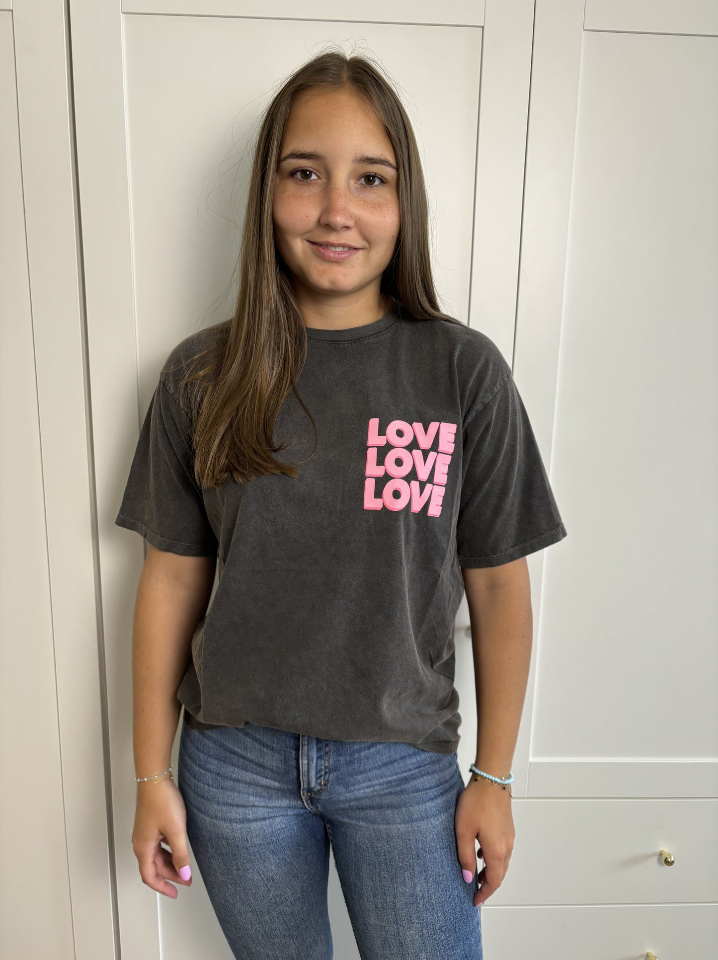 T-Shirt "Love" Anthrazit