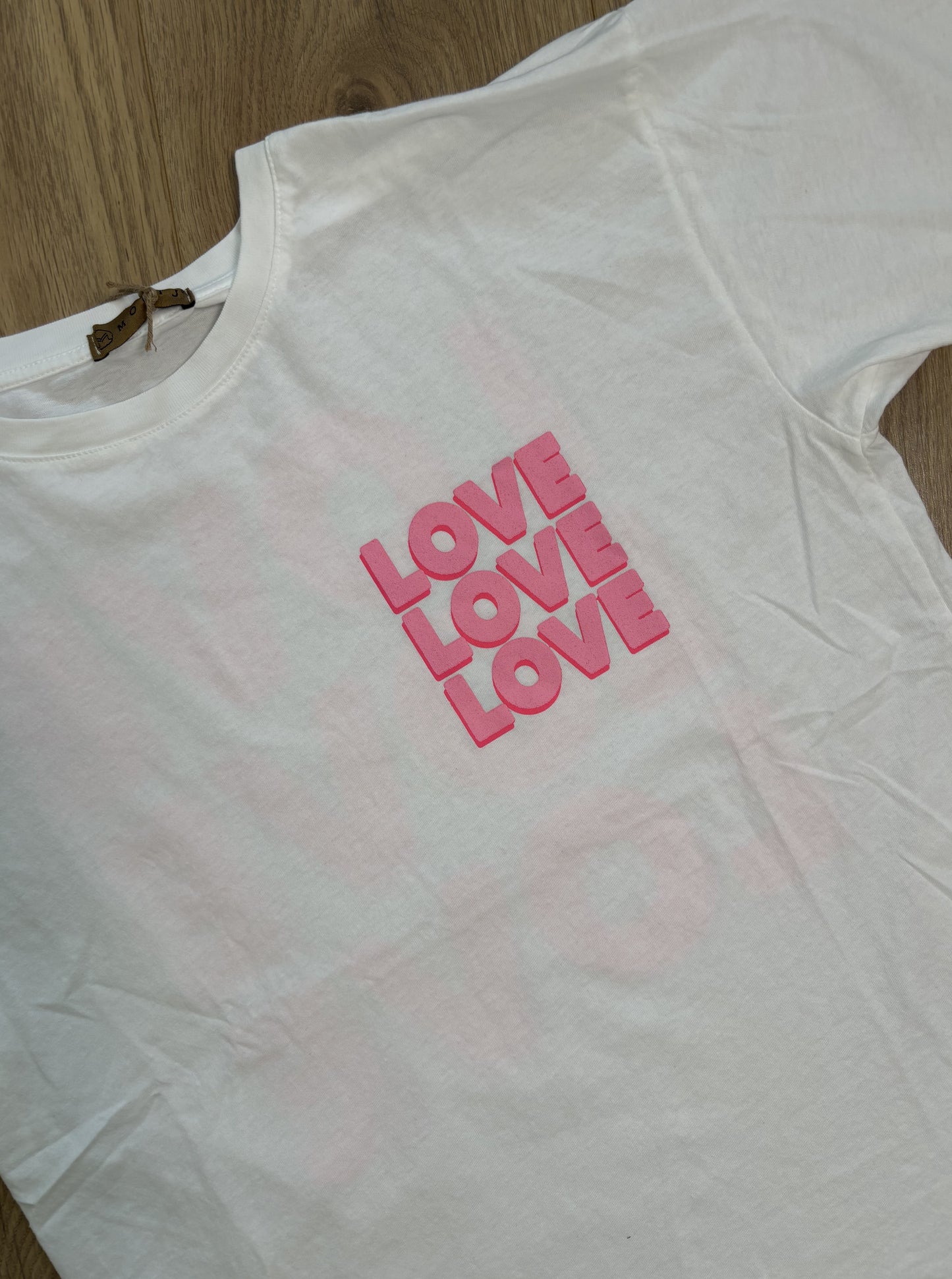 T-Shirt "Love" Weiß