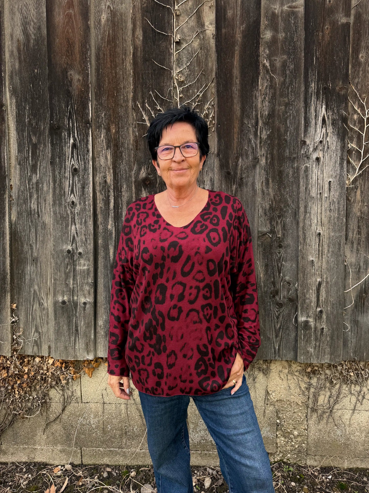 Pullover "Leolilly" Weinrot
