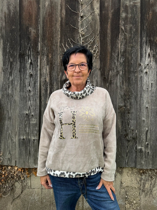 Pullover "H" Taupe