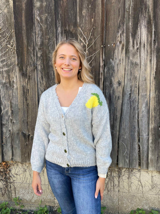 Cardigan "Limoncello" Grau