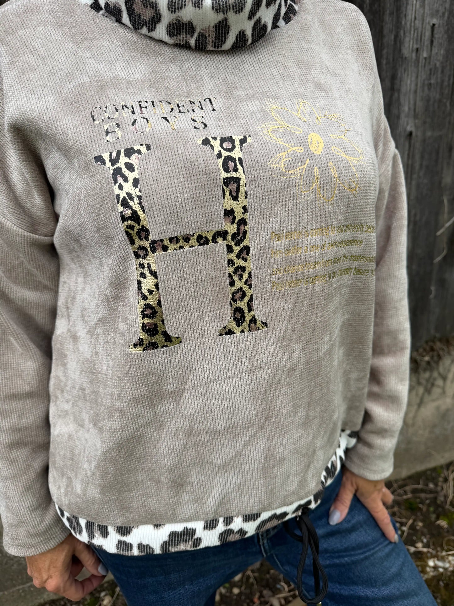 Pullover "H" Taupe