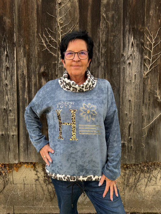 Pullover "H" Blau