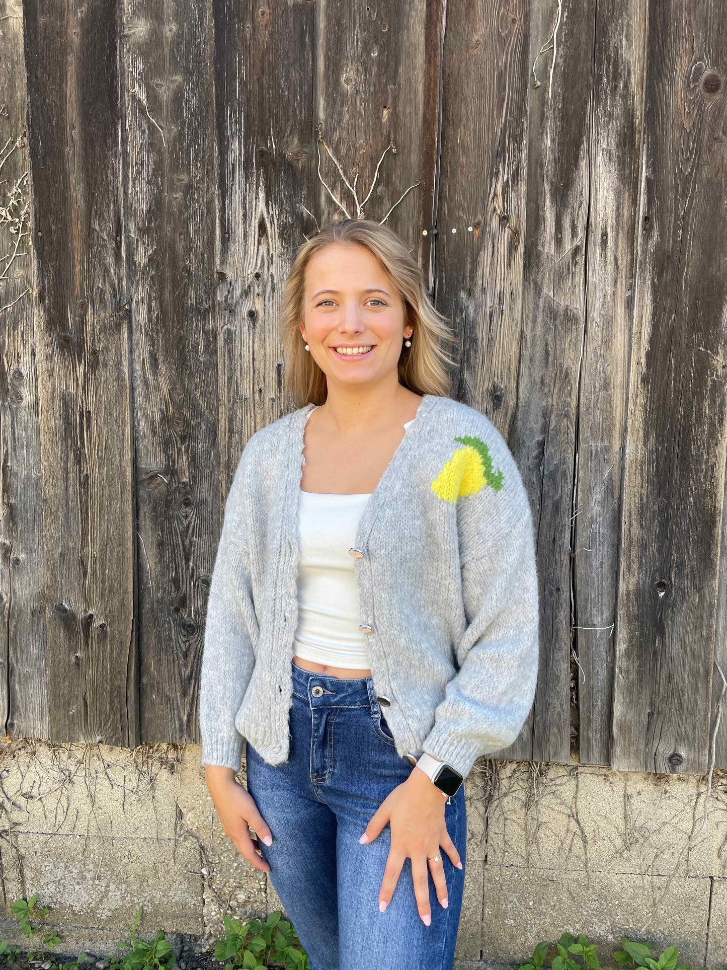Cardigan "Limoncello" Grau
