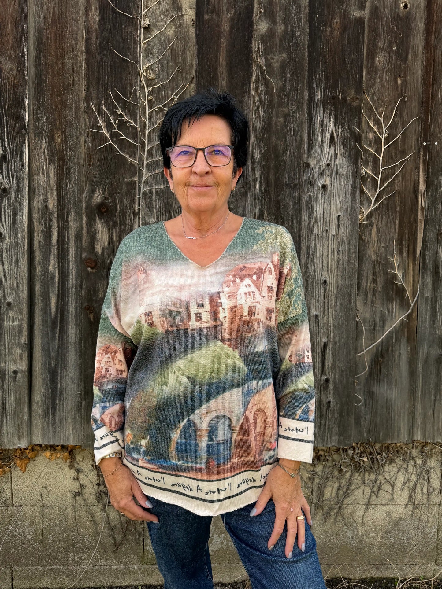 Pullover "Mountaincity" Olivegrün