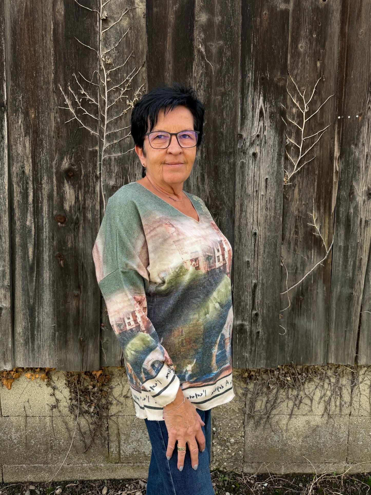 Pullover "Mountaincity" Olivegrün