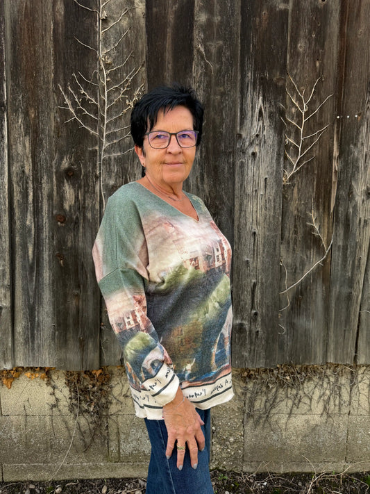 Pullover "Mountaincity" Olivegrün