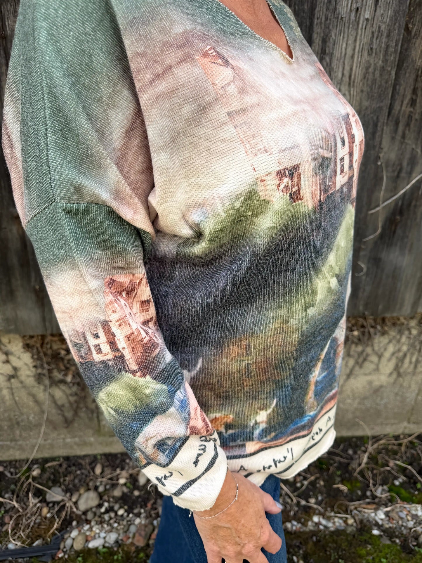 Pullover "Mountaincity" Olivegrün