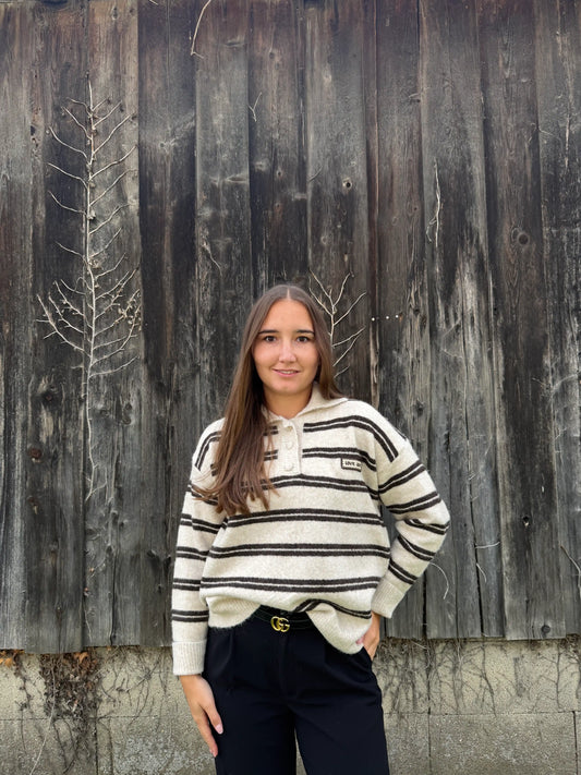 Pullover "Love Love" Braun