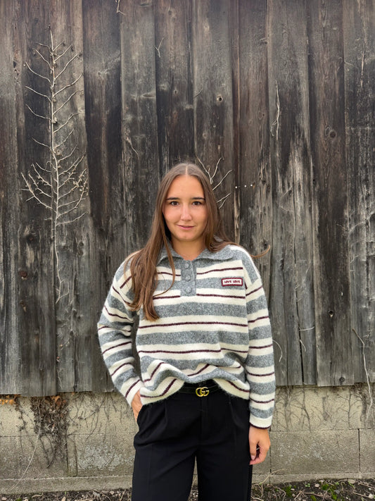 Pullover "Love Love" Grau