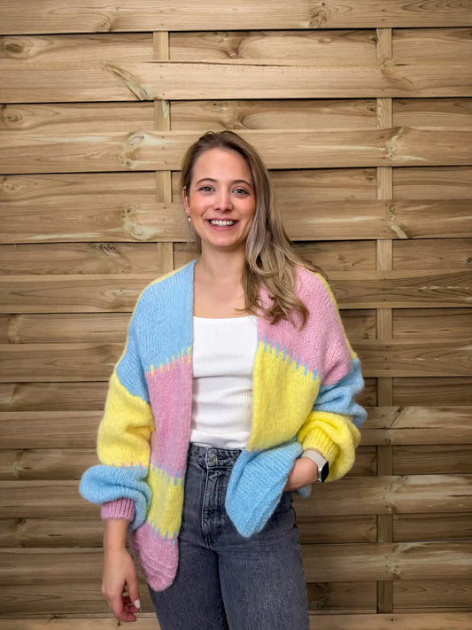 Cardigan "Color Pop" Hellblau