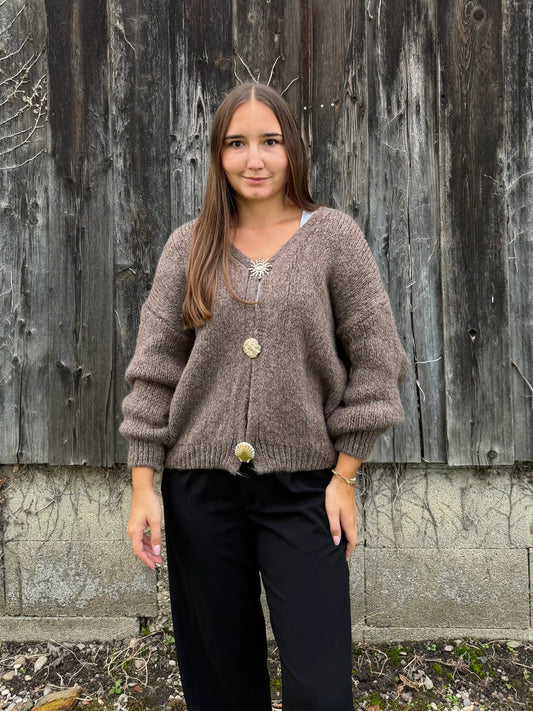 Cardigan "Goldstar" Mocca