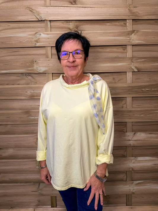 Shirt "Herzensgruß" Pastellgelb