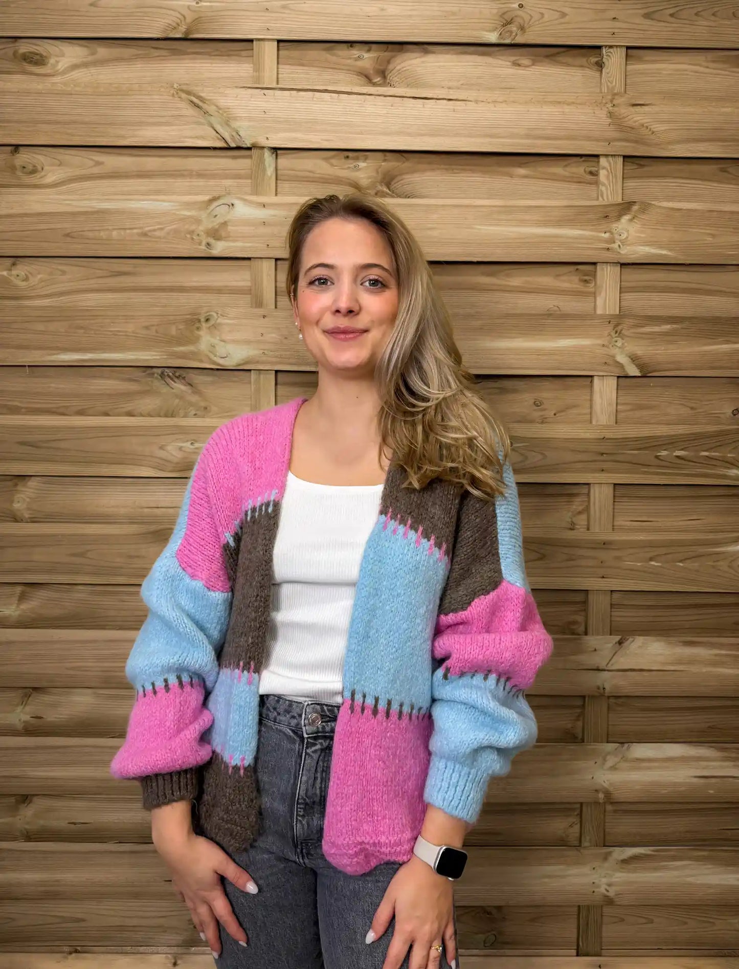 Cardigan "Color Pop" Taupe