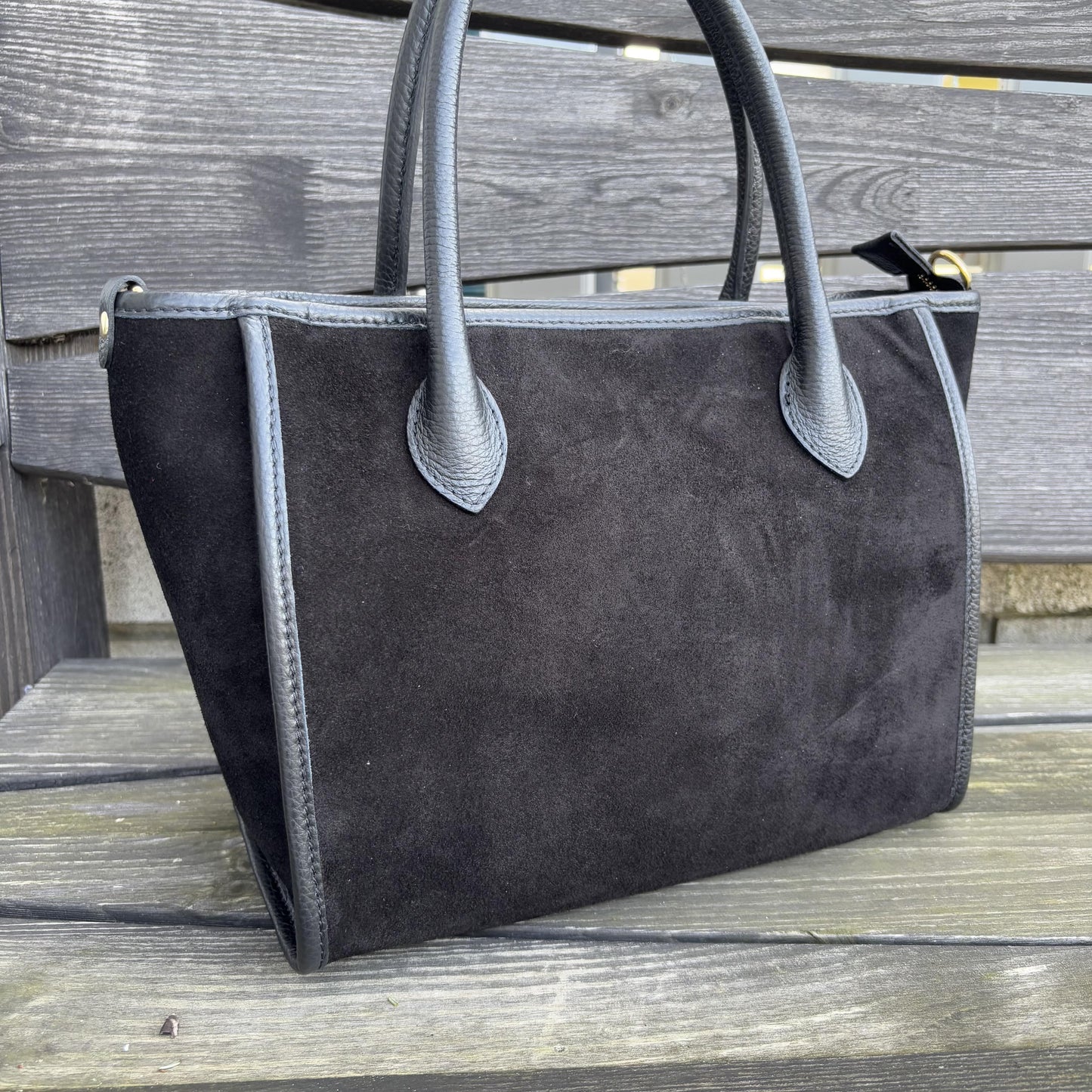 Wildledertasche Schwarz