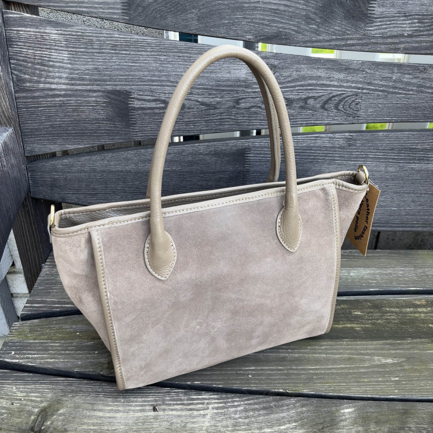 Wildledertasche Taupe