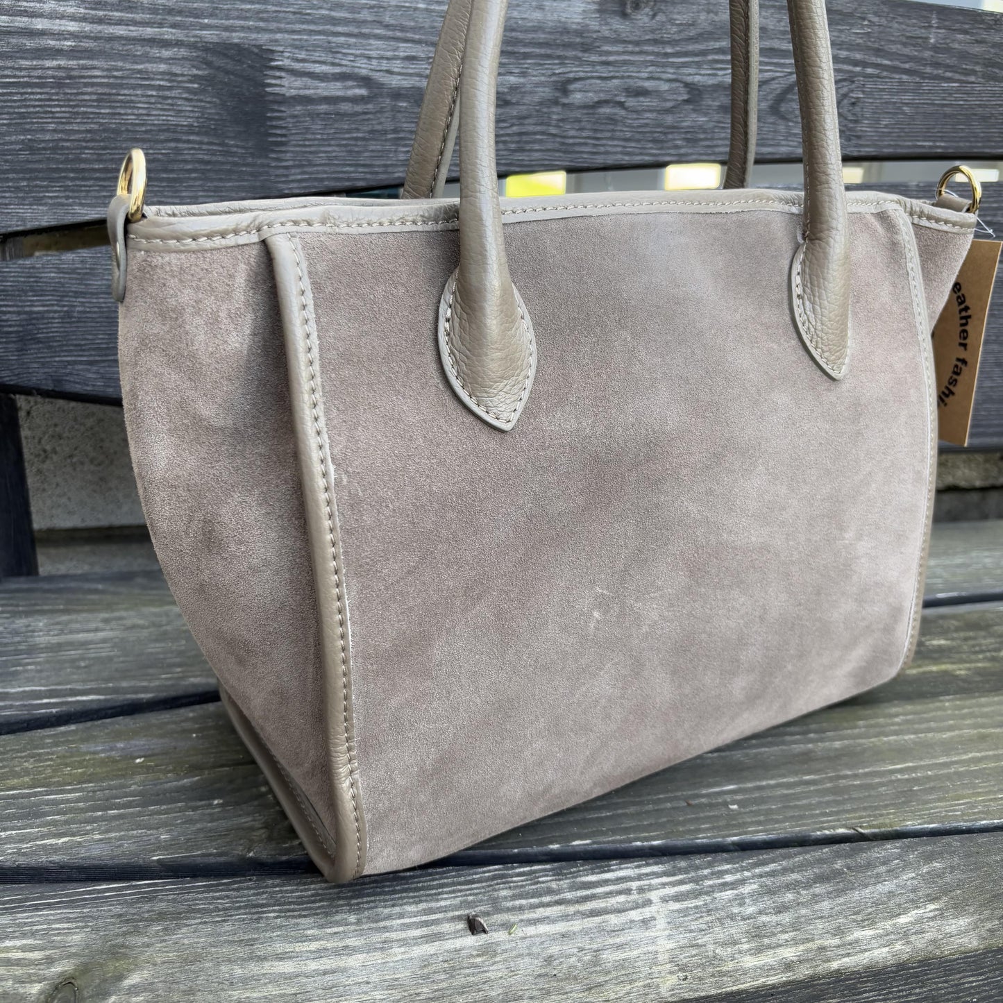 Wildledertasche Taupe