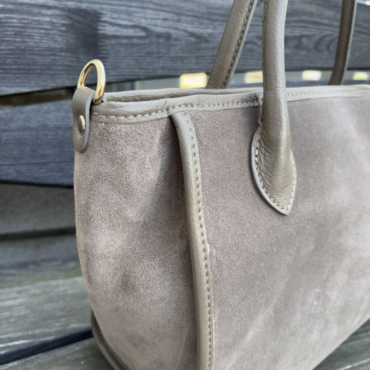 Wildledertasche Taupe