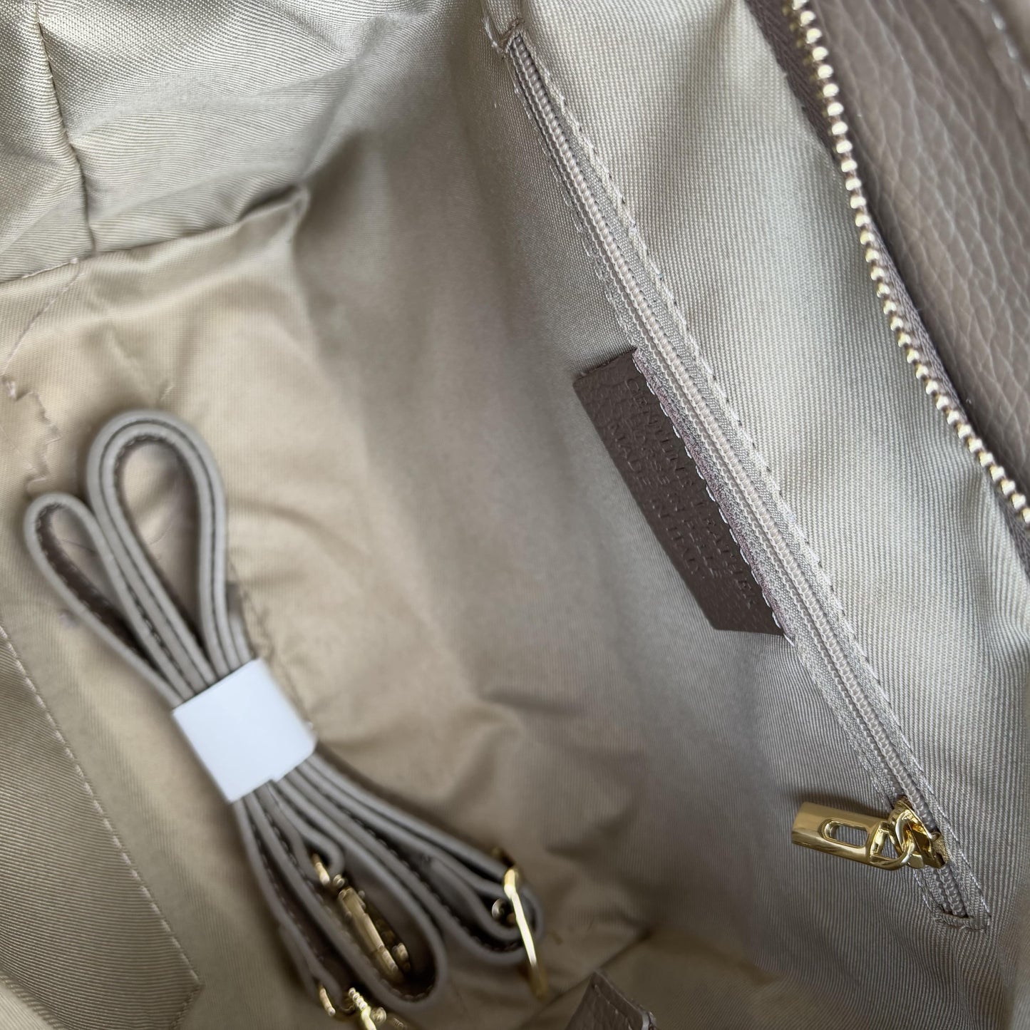 Wildledertasche Taupe