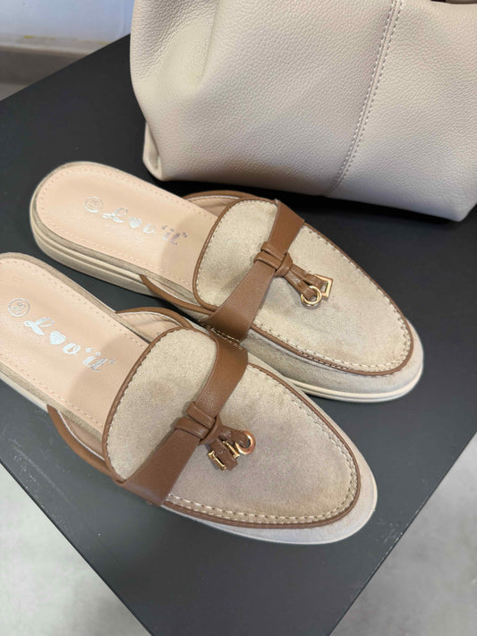 Loafer-Mules "Latte"