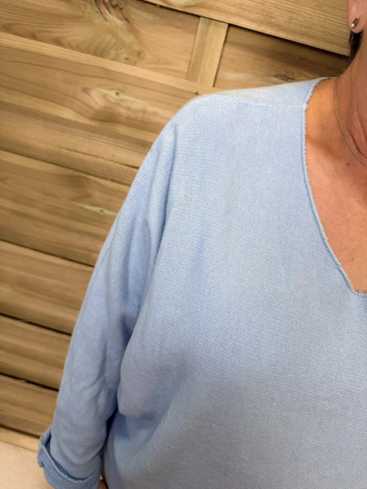 Pullover "Basic Vibes" Hellblau