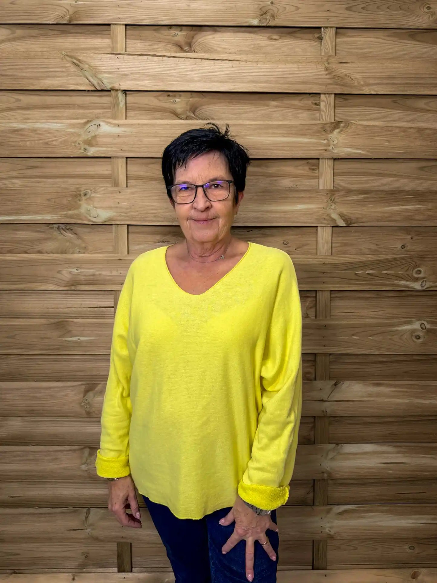 Pullover "Basic Vibes" Gelb