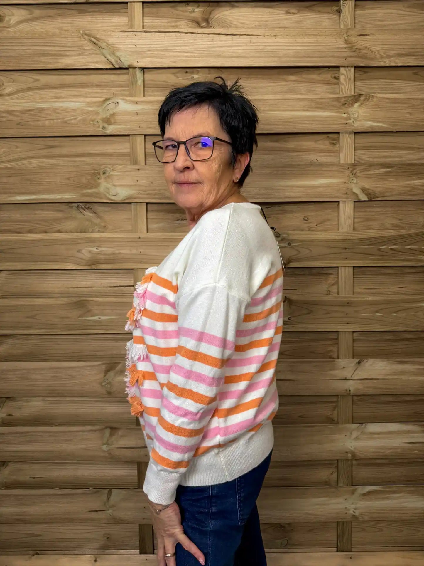 Pullover "Fransenliebe" Orange