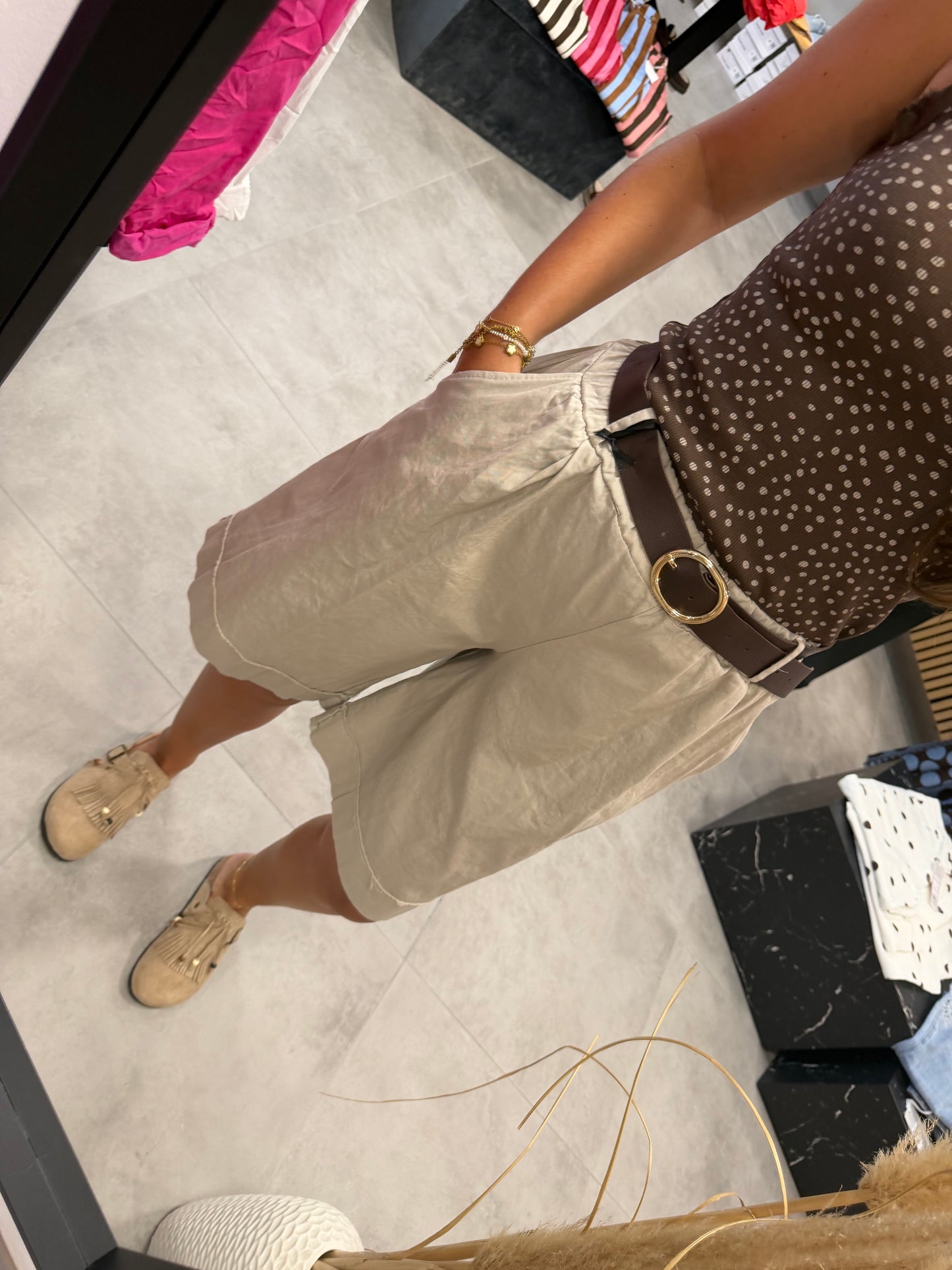 Bermuda-Shorts Taupe