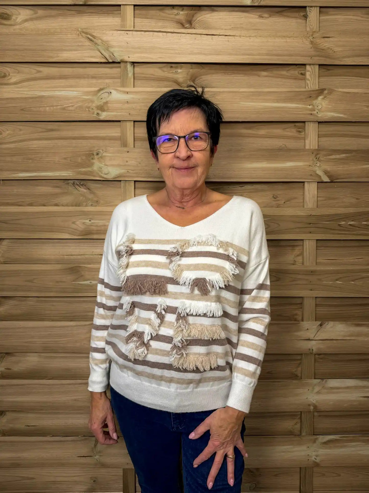 Pullover "Fransenliebe" Braun