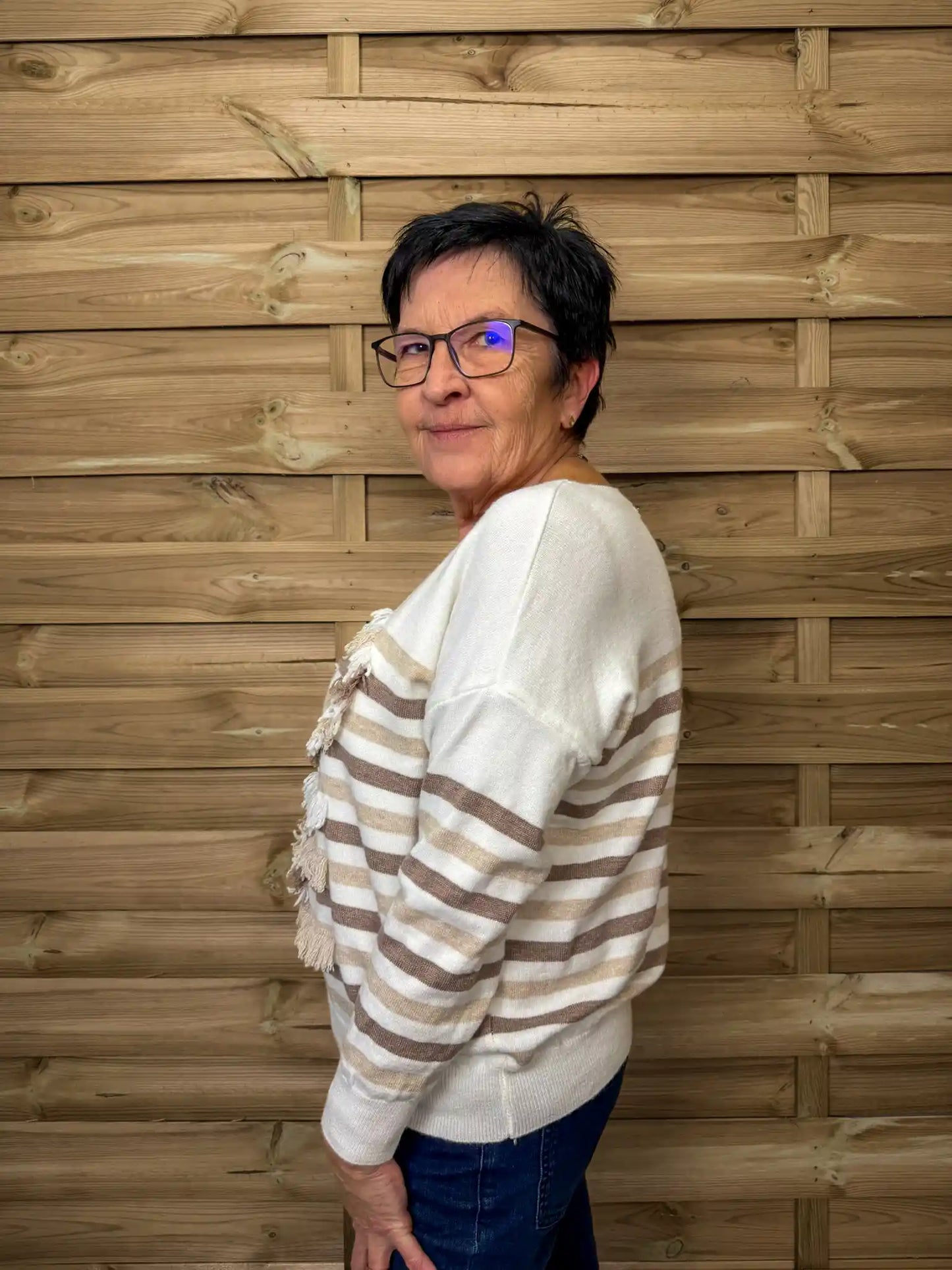 Pullover "Fransenliebe" Braun