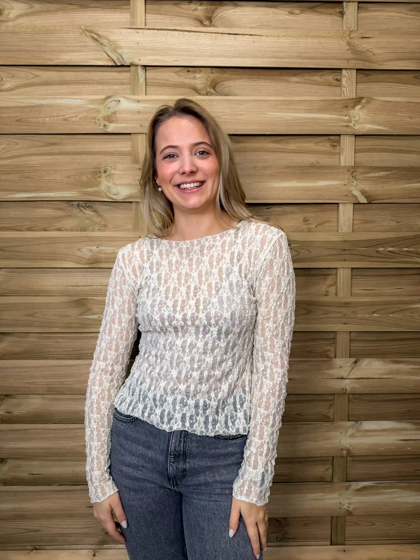 Spitzenoberteil "Lina" Weiß