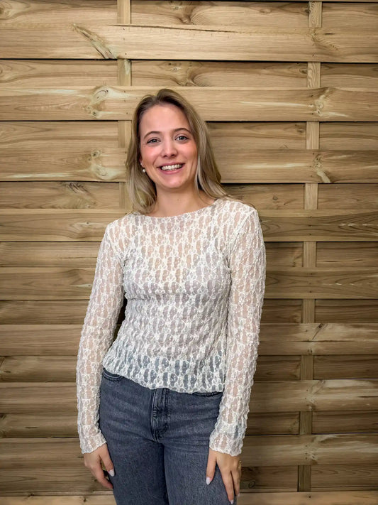 Spitzenoberteil "Lina" Weiß