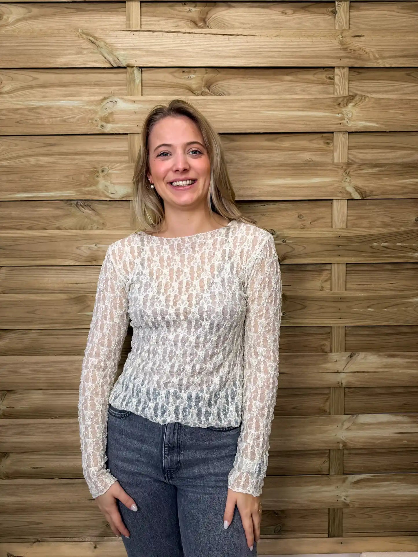 Spitzenoberteil "Lina" Weiß