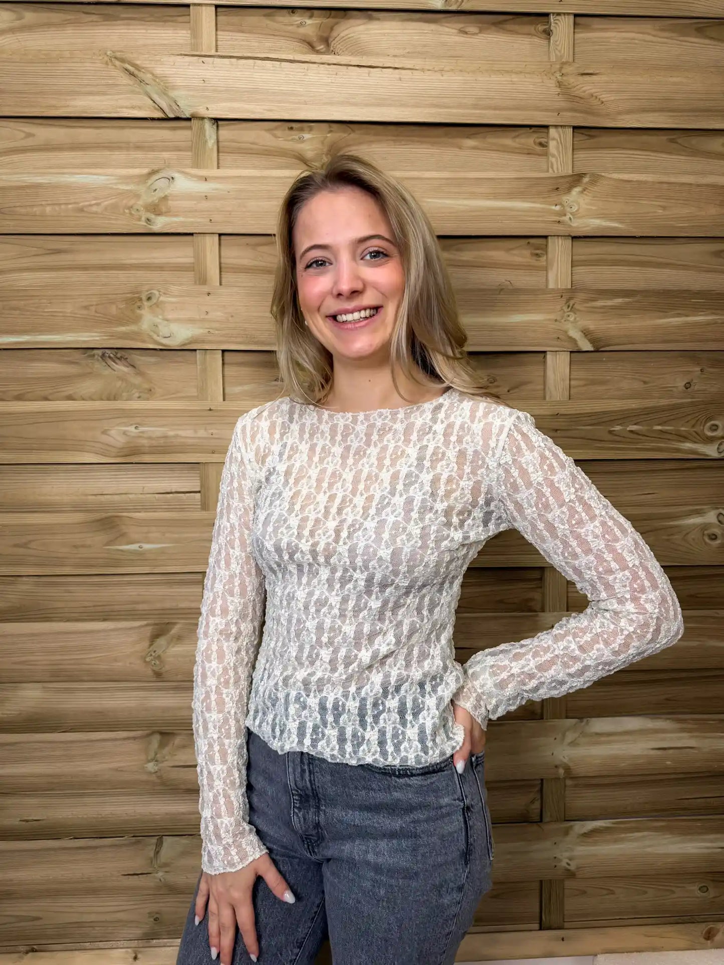 Spitzenoberteil "Lina" Weiß