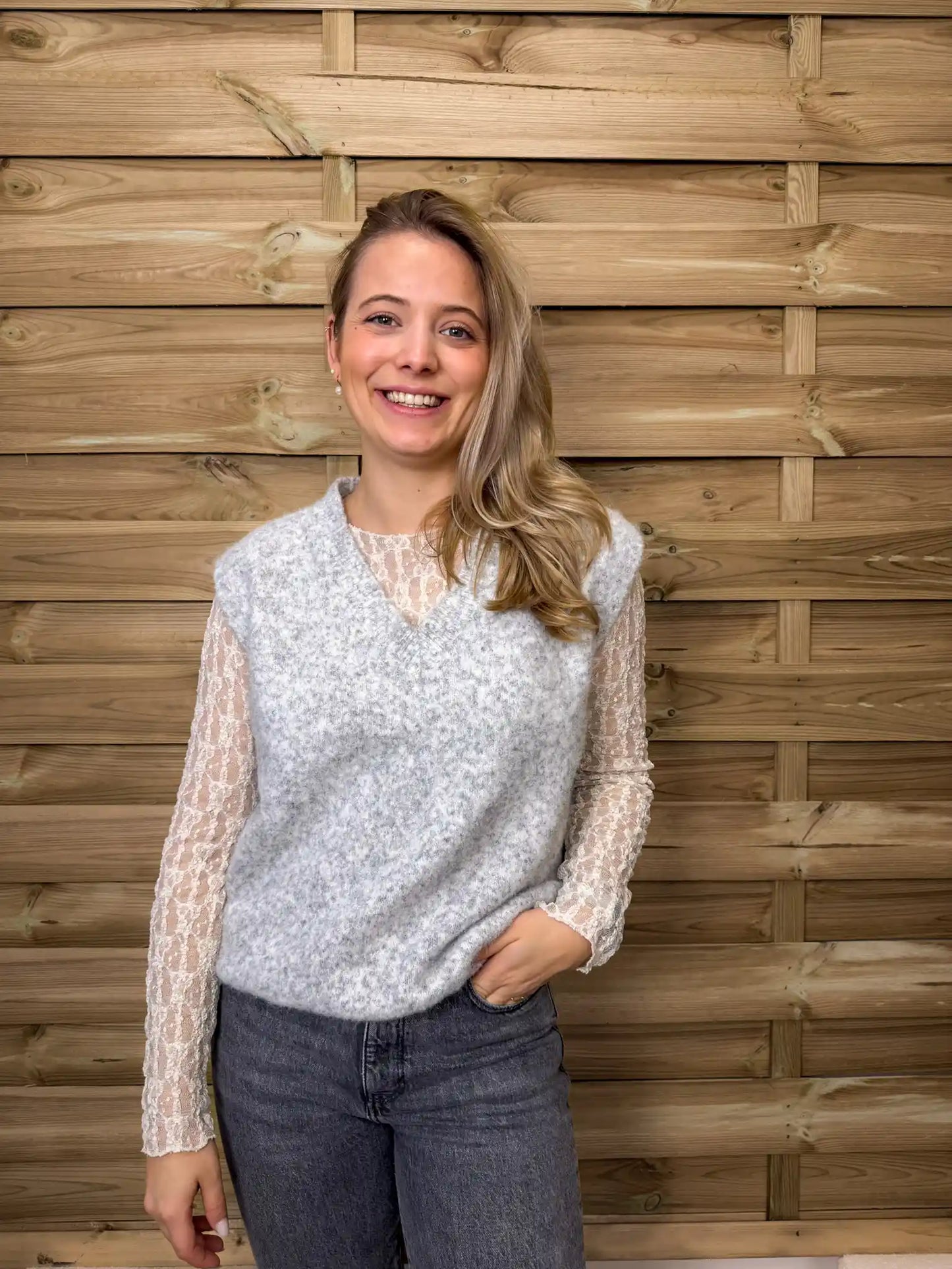 Pullunder "V-Neck" Grau