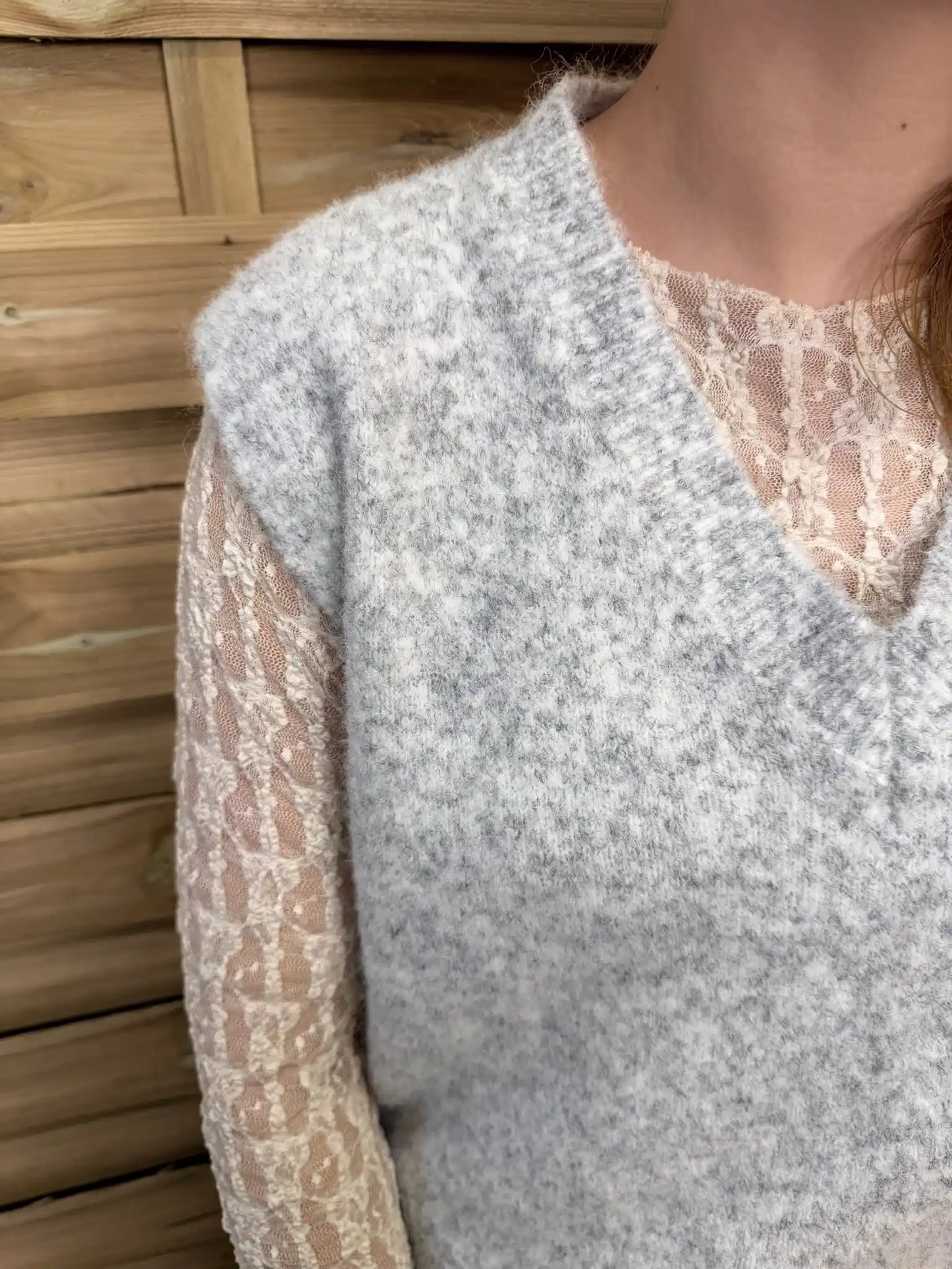 Pullunder "V-Neck" Grau