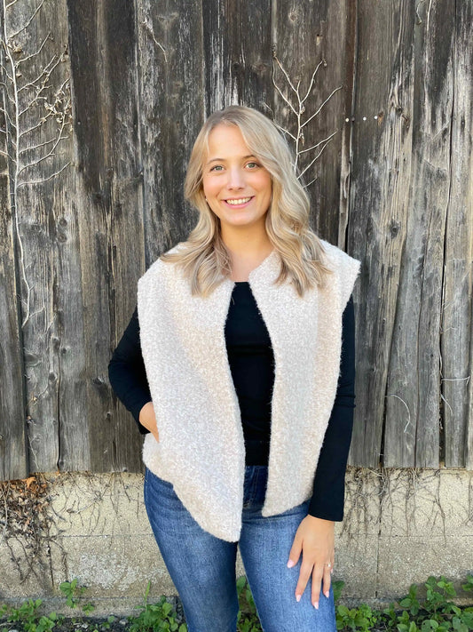 Gilet "Teddy Chic" Beige