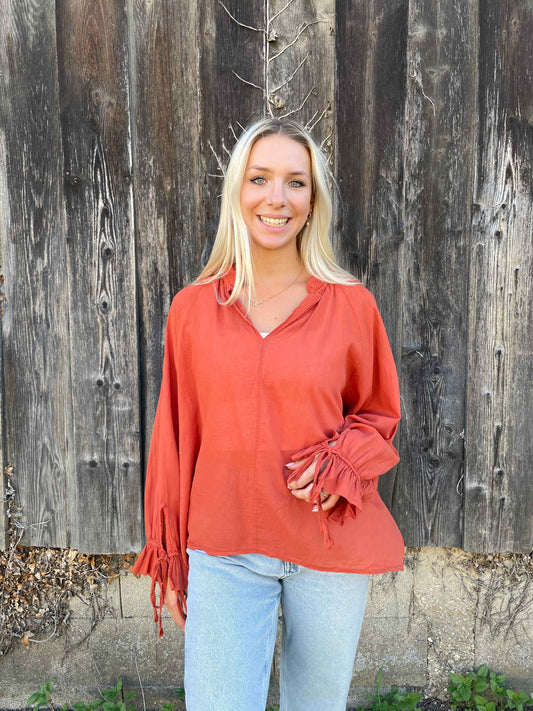 Bluse "Fay" Terracotta