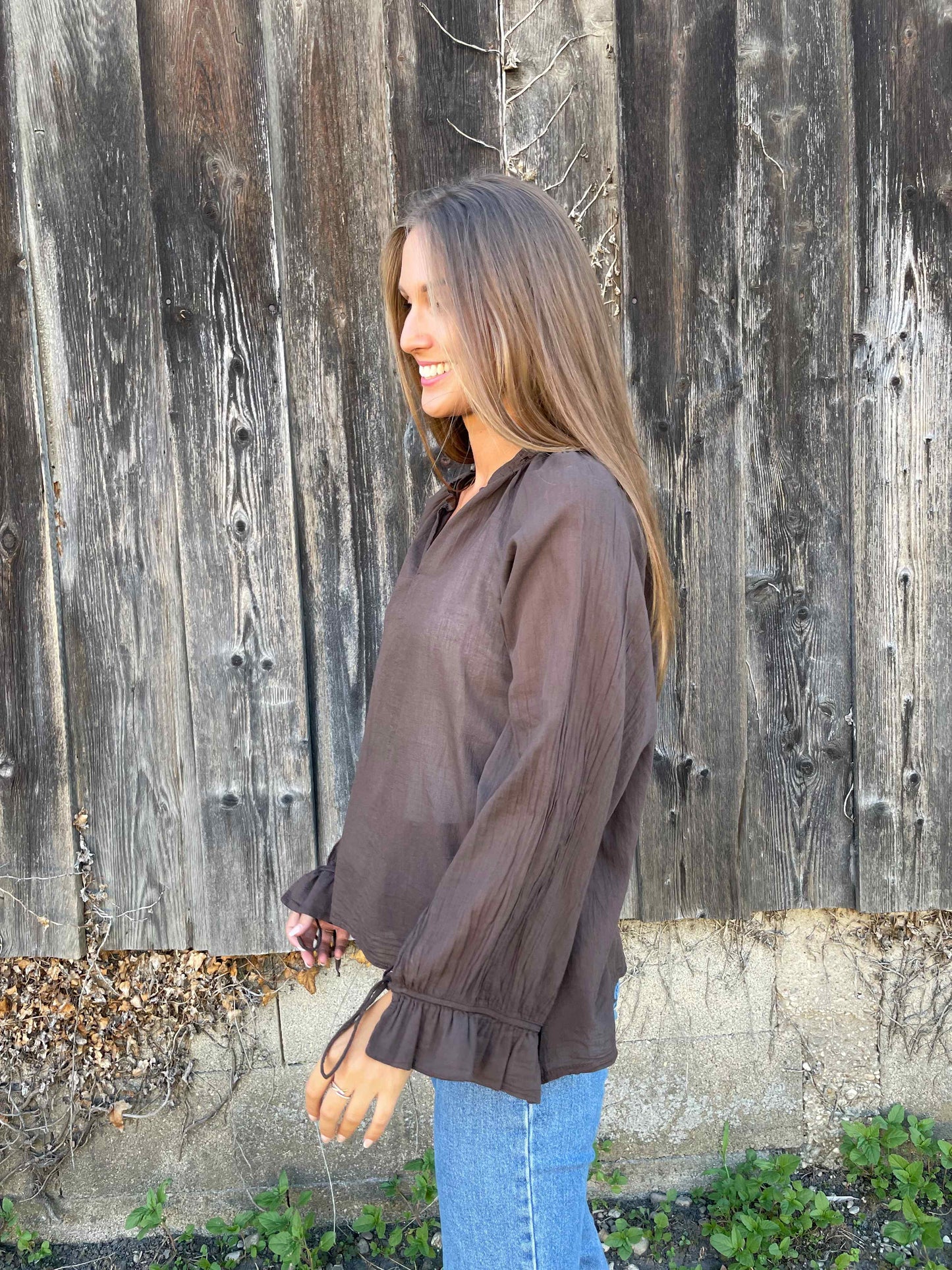 Bluse "Fay" Schokobraun
