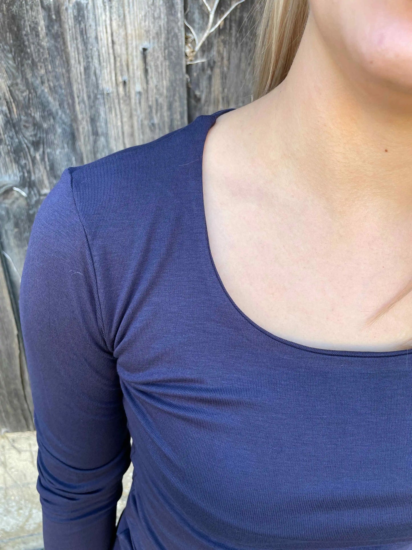 Basic-Langarmshirt I Dunkelblau