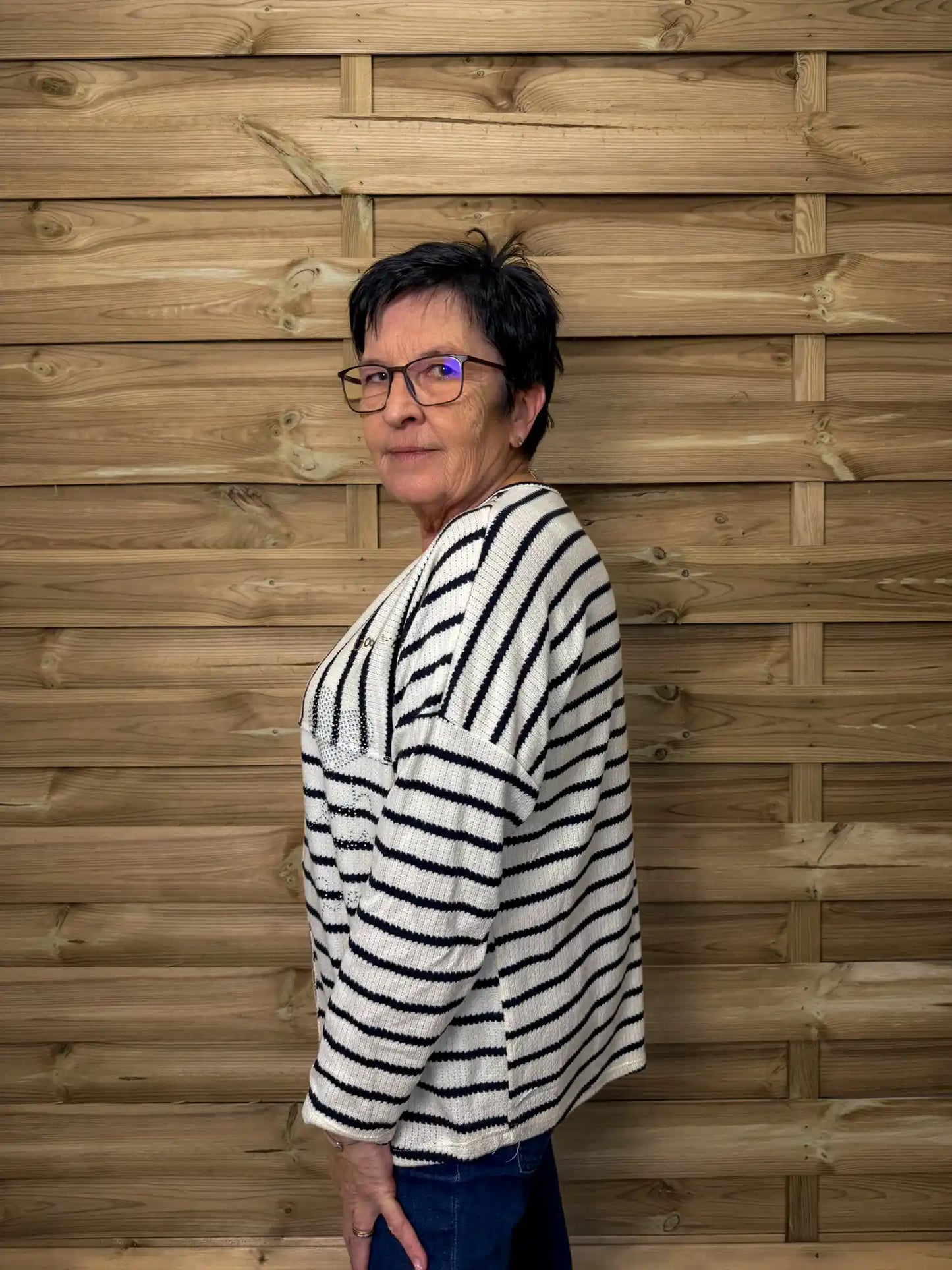 Shirt "Stripe Mix" Weiß